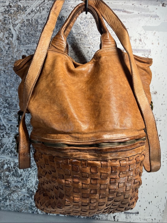 Langellottti Handbags - Langellotti Woven Leather Tote Bucket Bag